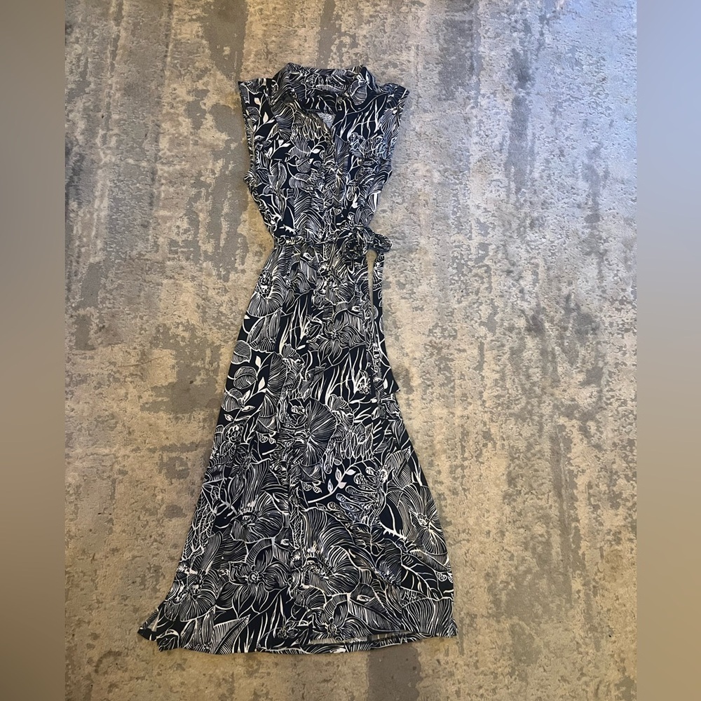 Floral Wrap Dress In XL